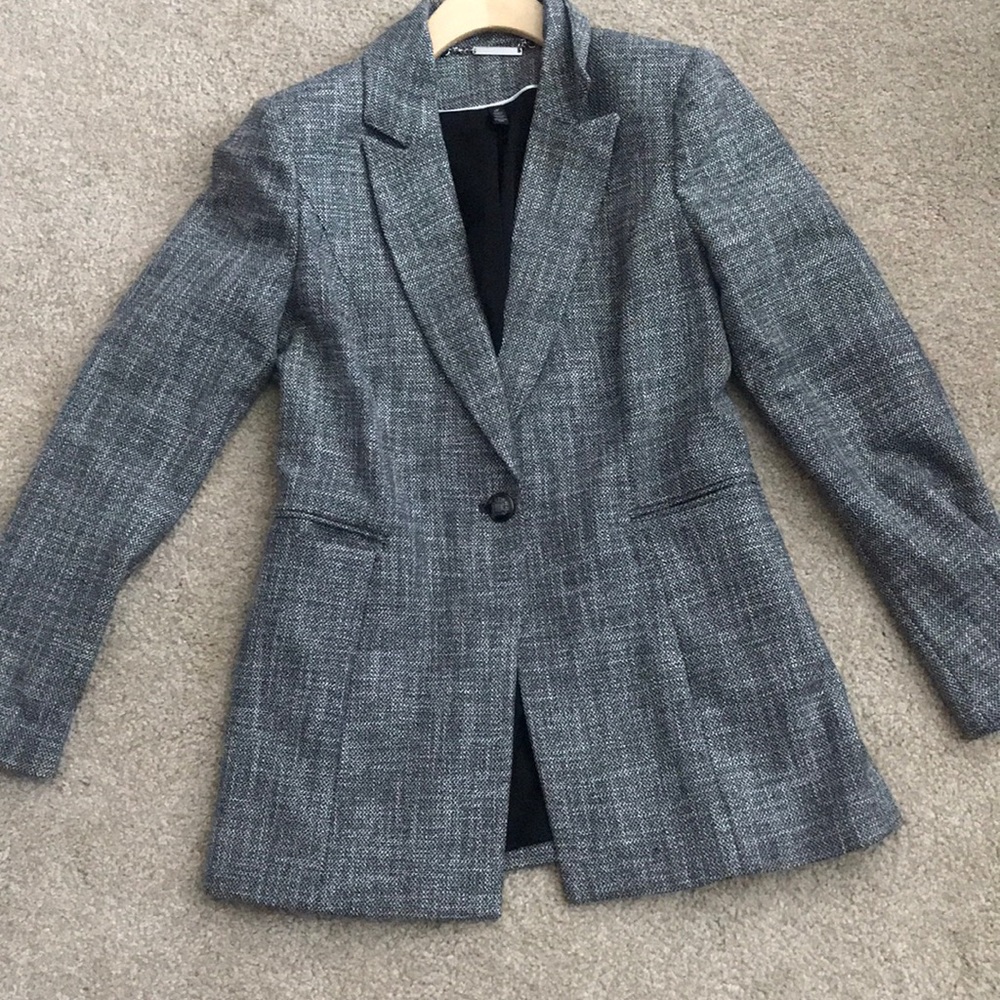 WHBM Grey White Black Blazer Jacket 2P